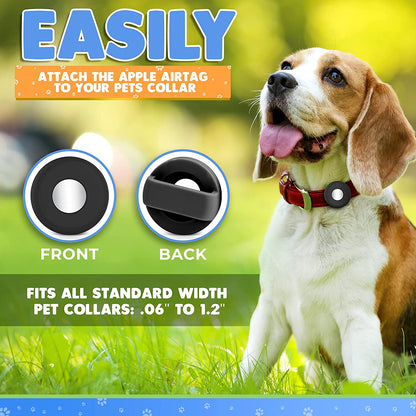 Airtag Dog Collar Holder for Apple Airtag - Dog Collar Tag Holder and Airtag Cat Collar Holder - Apple Tag Dog Collar Fits Airtag Pet Collars to Make the Perfect Pet Tracker Dog Collars